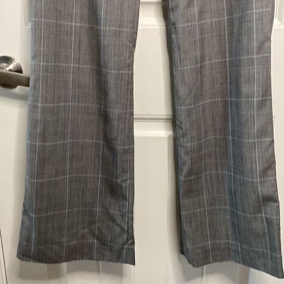 J. Crew Factory Plaid Trouser Pants Grey Baby Blue and black Favorite Fit - Picture 3 of 12